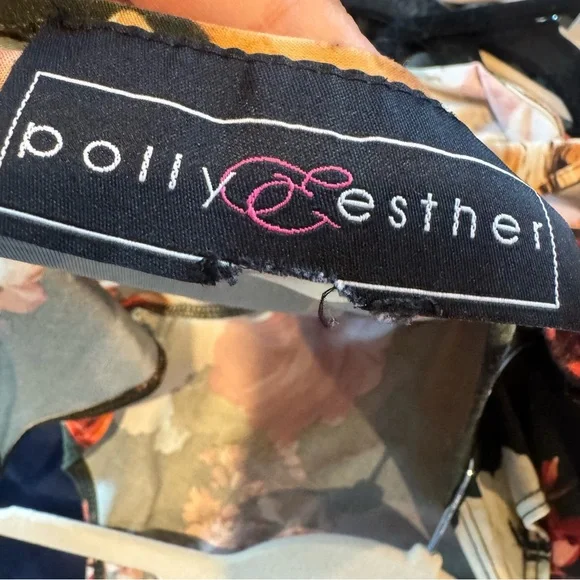 Polly & Esther Green Floral Spaghetti Strap Thong Bodysuit - Picture 10 of 10